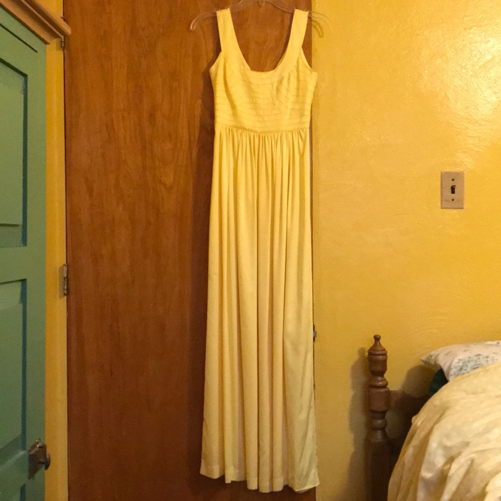 Vintage BCBGeneration Yellow Silk Dress